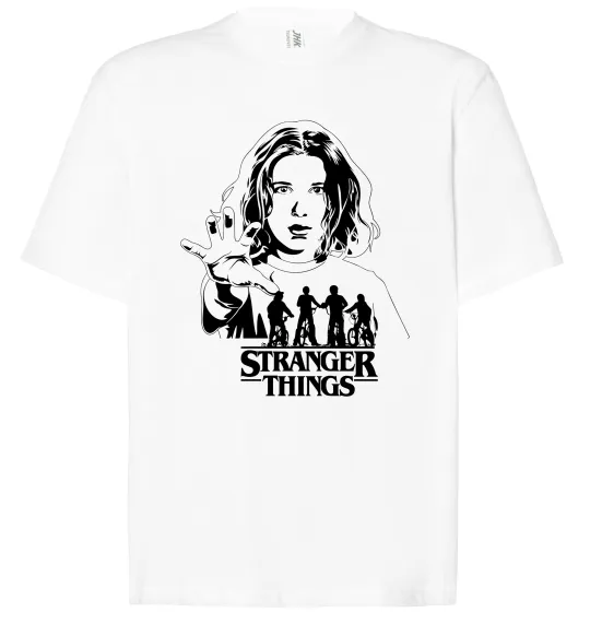 Футболка Оверсайз Stranger things Eleven Белый фото