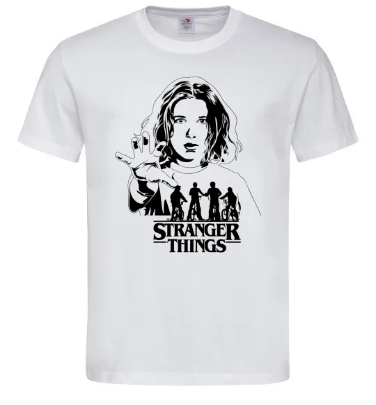 Мужская футболка Stranger things Eleven Белый фото