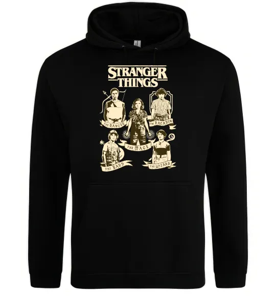 Чоловіча толстовка (худі) Stranger Things fairy Чорний фото