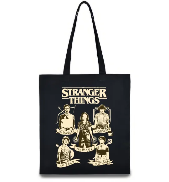 Эко-сумка Stranger Things fairy Черный фото