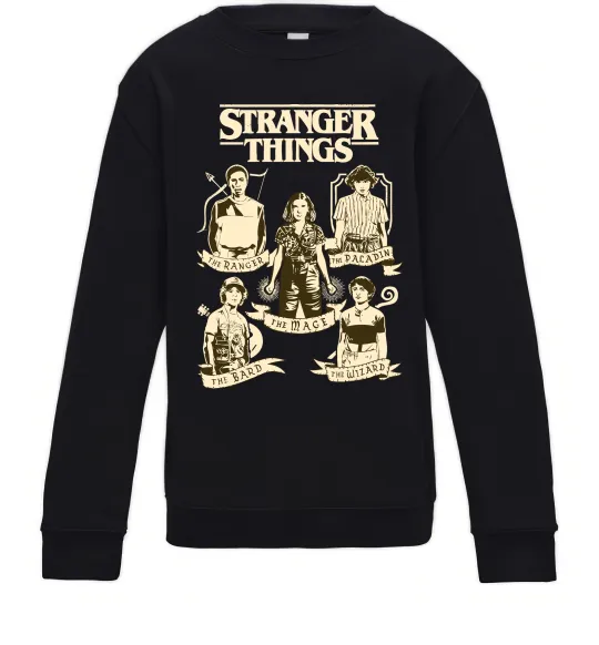 Дитячий світшот Stranger Things fairy Чорний фото