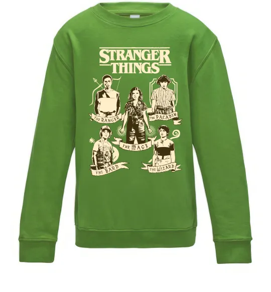 Дитячий світшот Stranger Things fairy Лаймовий фото