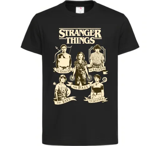 Детская футболка Stranger Things fairy Черный фото