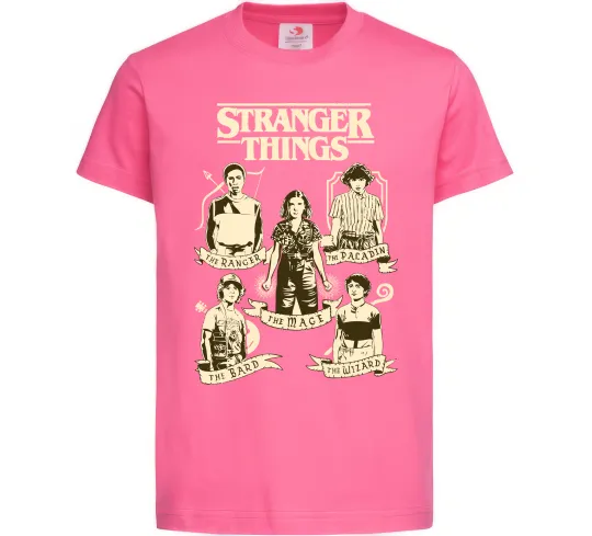 Детская футболка Stranger Things fairy Ярко-розовый фото