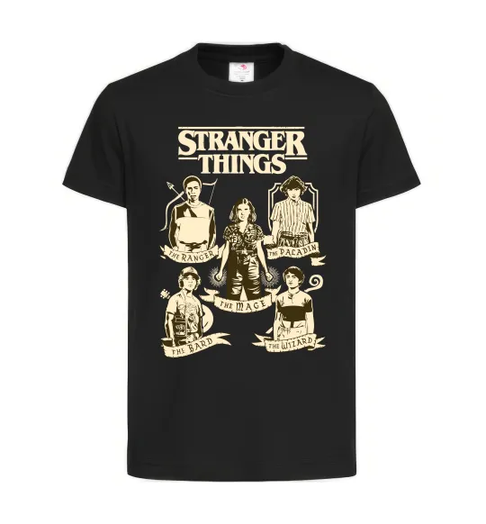 Дитяча футболка Stranger Things fairy Чорний фото
