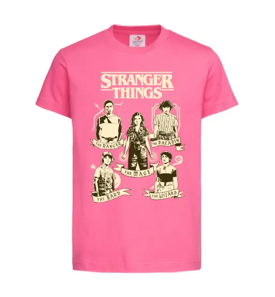 Дитяча футболка Stranger Things fairy Яскраво-рожевий фото