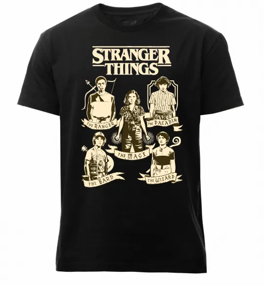 Чоловіча преміум футболка Stranger Things fairy Чорний фото