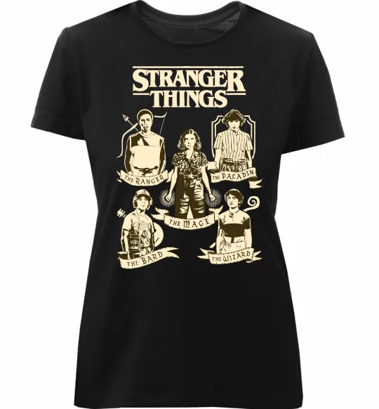 Жіноча преміум футболка Stranger Things fairy Чорний фото