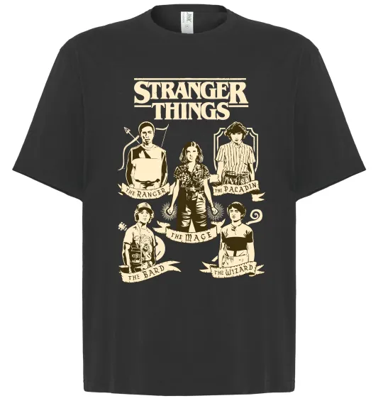 Футболка Оверсайз Stranger Things fairy Черный фото