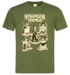 Мужская футболка Stranger Things fairy Оливковый фото
