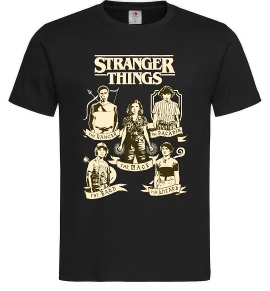 Мужская футболка Stranger Things fairy Черный фото