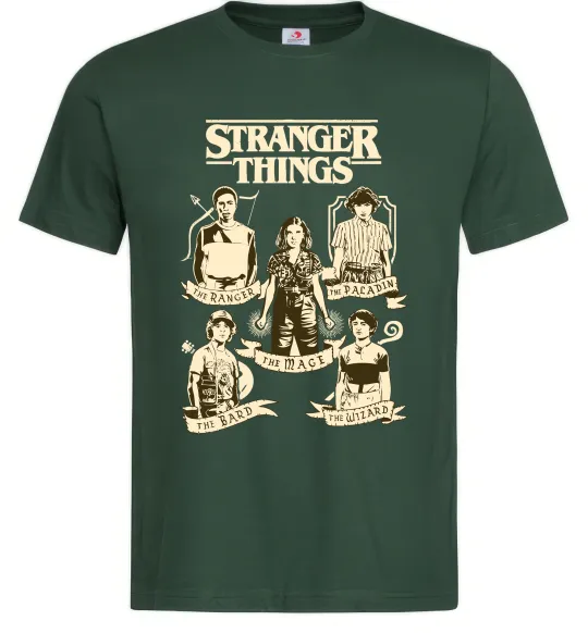 Мужская футболка Stranger Things fairy Темно-зеленый фото