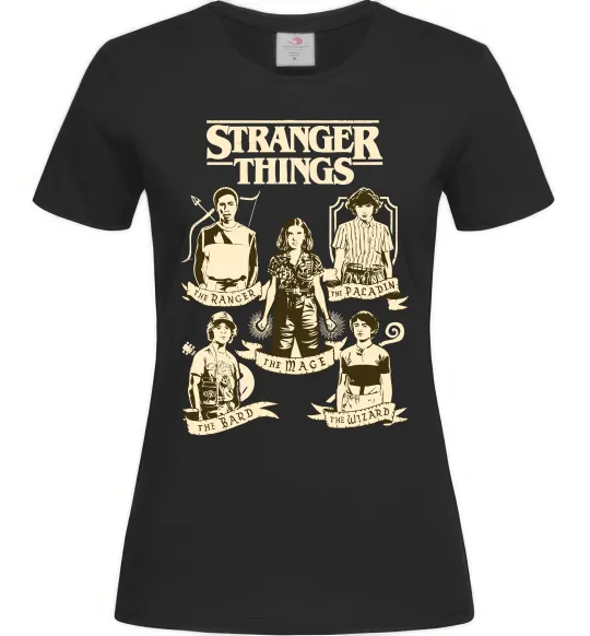 Женская футболка Stranger Things fairy Черный фото