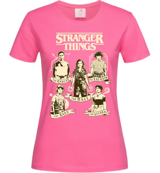 Женская футболка Stranger Things fairy Ярко-розовый фото