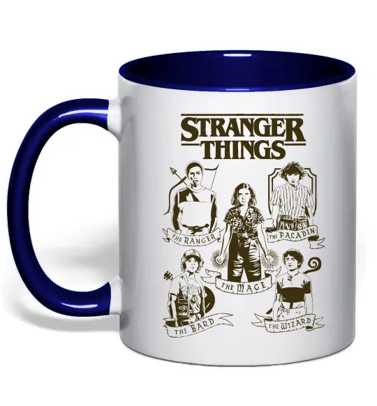 Чашка с цветной ручкой Stranger Things fairy Глубокий темно-синий фото