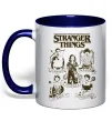 Чашка с цветной ручкой Stranger Things fairy Глубокий темно-синий фото