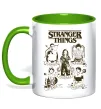 Чашка з кольоровою ручкою Stranger Things fairy Лаймовий фото