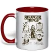 Чашка с цветной ручкой Stranger Things fairy Красный фото