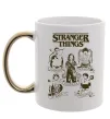 Чашка с цветной ручкой Stranger Things fairy Золото фото