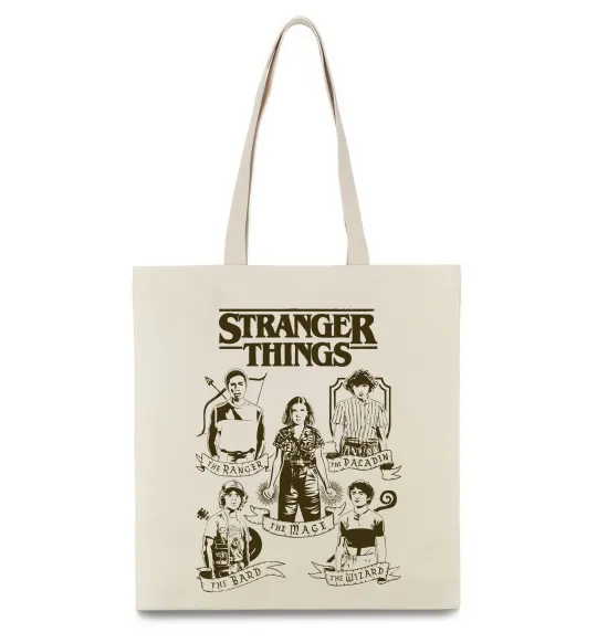 Эко-сумка Stranger Things fairy Бежевый фото