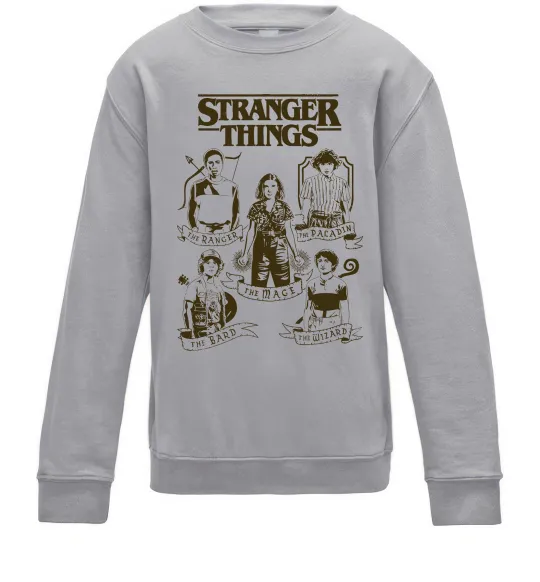 Дитячий світшот Stranger Things fairy Сірий меланж фото