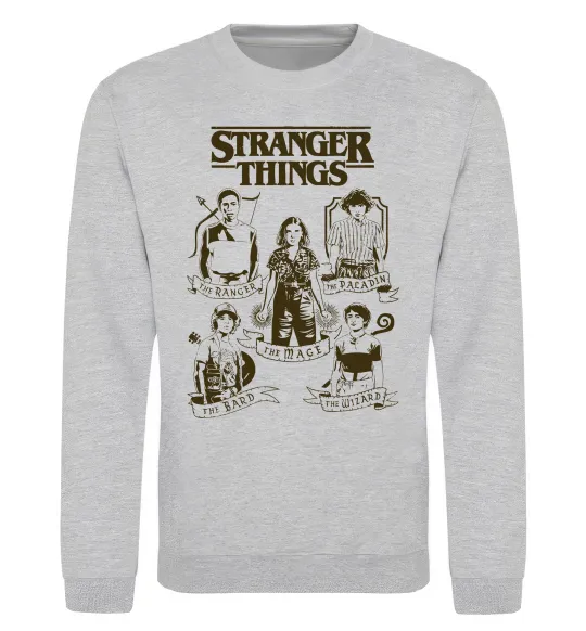 Свитшот Stranger Things fairy Серый меланж фото