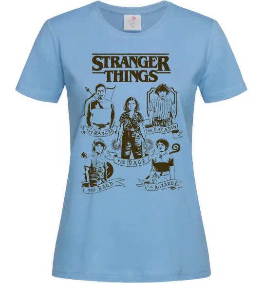Женская футболка Stranger Things fairy Голубой фото