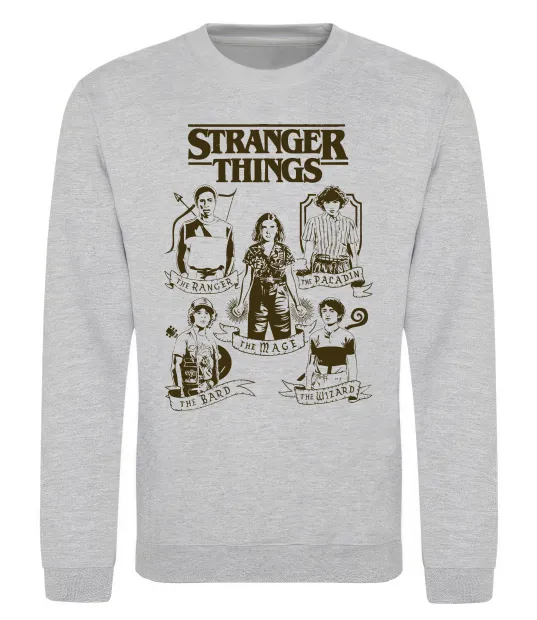 Свитшот Stranger Things fairy Серый меланж фото