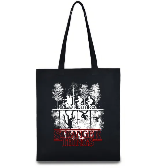 Эко-сумка Stranger things other side Черный фото