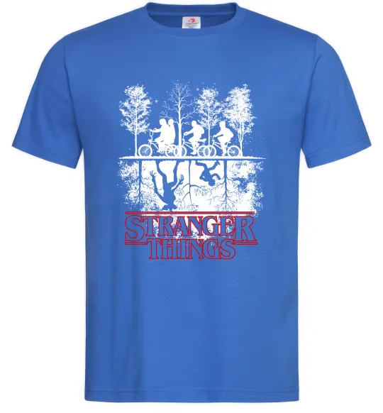 Мужская футболка Stranger things other side Ярко-синий фото