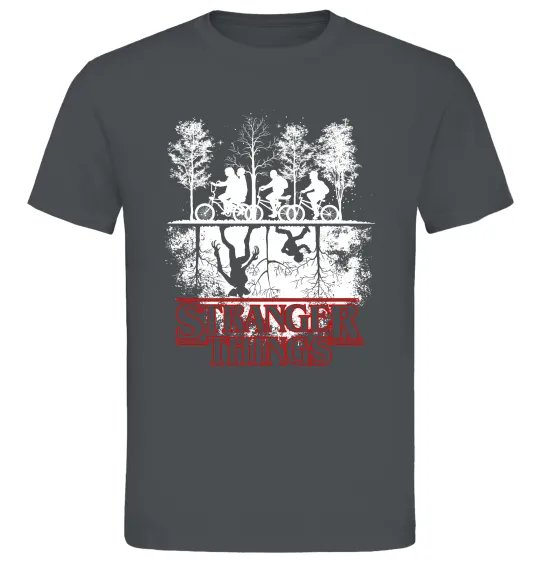 Мужская футболка Stranger things other side Графит фото