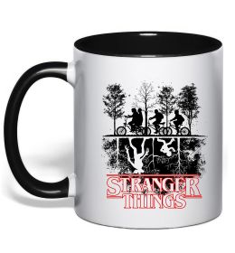 Чашка с цветной ручкой Stranger things other side