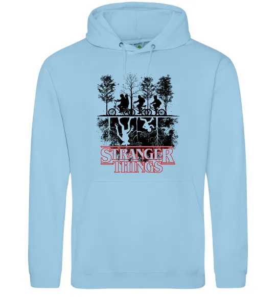 Жіноча толстовка (худі) Stranger things other side Блакитний фото