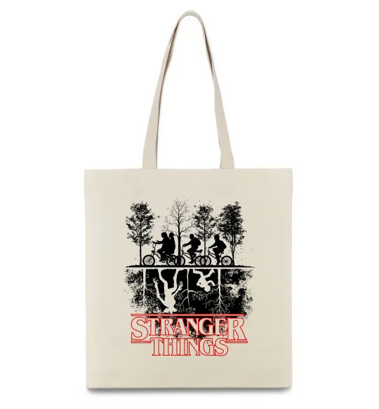 Эко-сумка Stranger things other side Бежевый фото