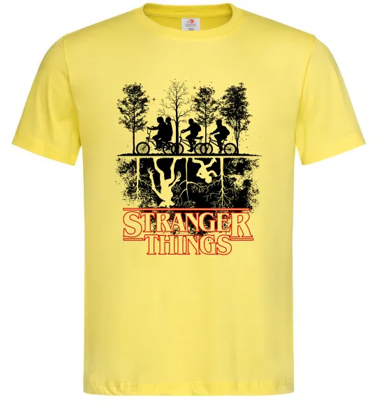 Мужская футболка Stranger things other side Лимонный фото