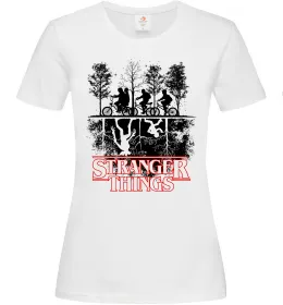 Женская футболка Stranger things ABCD Черный фото