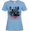 Жіноча футболка Stranger things other side Блакитний фото