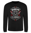 Свитшот Hawkins is cursed Stranger things Черный фото