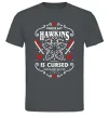 Мужская футболка Hawkins is cursed Stranger things Графит фото