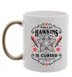 Чашка с цветной ручкой Hawkins is cursed Stranger things Золото фото