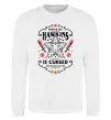 Свитшот Hawkins is cursed Stranger things Белый фото
