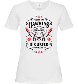 Жіноча футболка Hawkins is cursed Stranger things