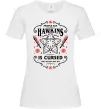 Женская футболка Hawkins is cursed Stranger things Белый фото
