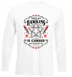 Лонгслив Hawkins is cursed Stranger things Белый фото