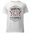 Мужская премиум футболка Hawkins is cursed Stranger things Белый фото