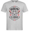 Мужская футболка Hawkins is cursed Stranger things Серый фото