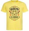 Мужская футболка Hawkins is cursed Stranger things Лимонный фото