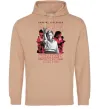 Женская толстовка (худи) Hawkins is superhero Песочный фото