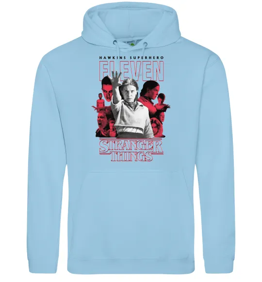 Женская толстовка (худи) Hawkins is superhero Голубой фото