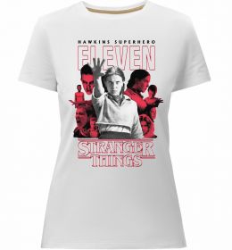 Жіноча преміум футболка Hawkins is superhero